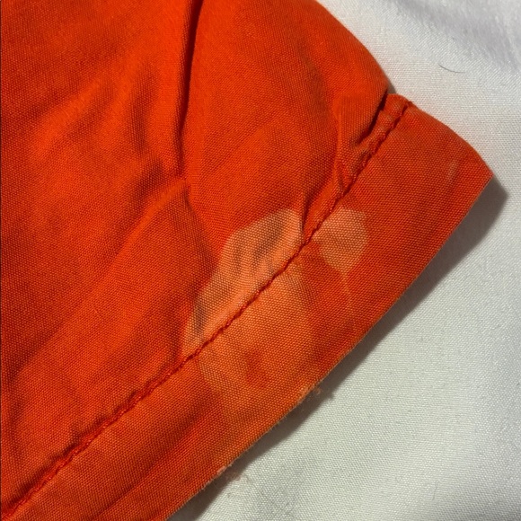 Mini Boden Orange Cargo Pants with Blue Striped Waistband - Picture 4 of 8